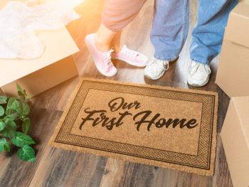 "Our First Home" Welcome Mat